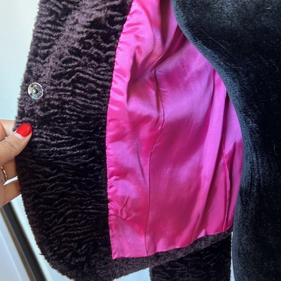 NANETTE LEPORE Brown Velvet Blazer Jacket Vintage Style - Picture 8 of 9